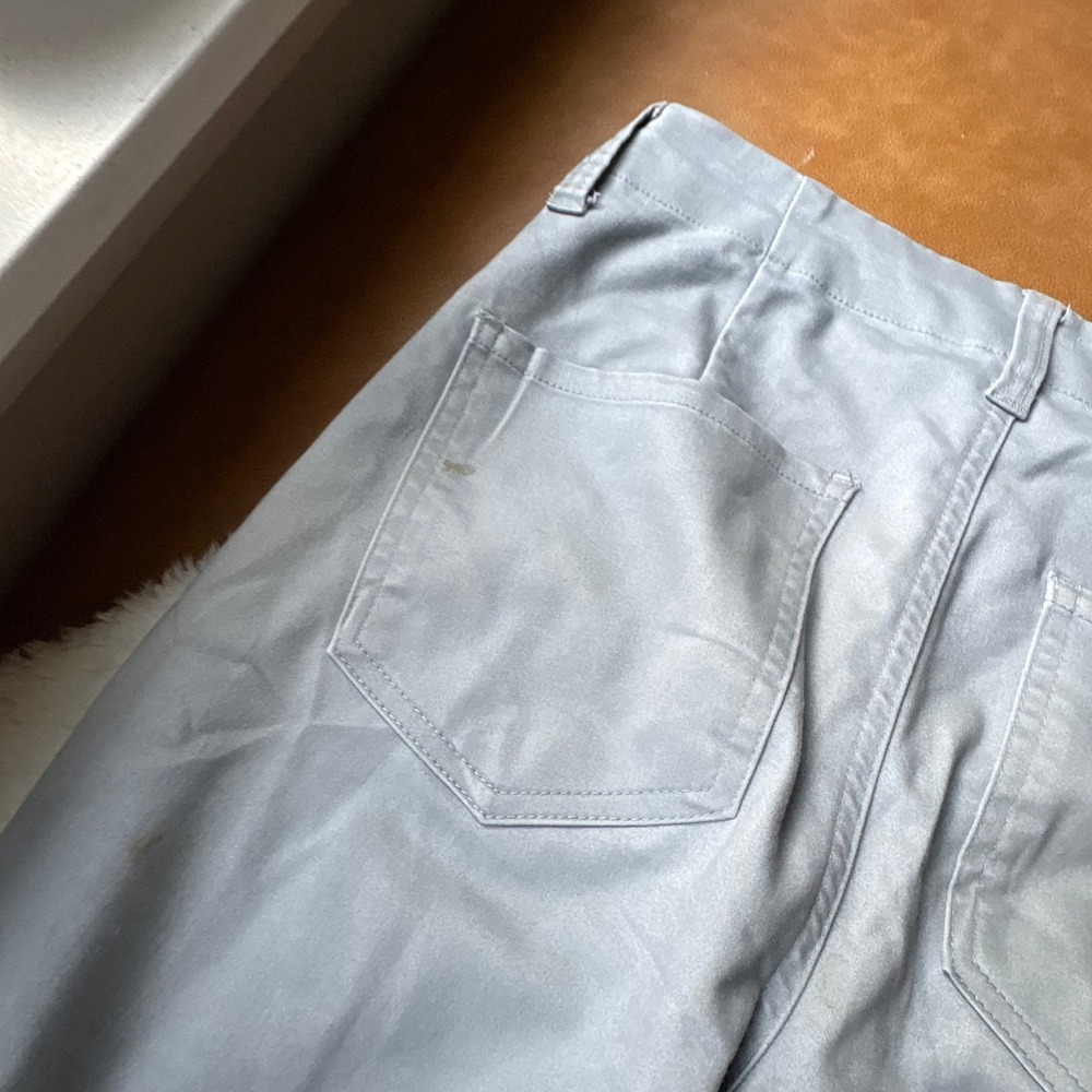 Tinsel High Waisted Skinny Utility Pants Light Grey Raw Hem Size 26 - Picture 7 of 7